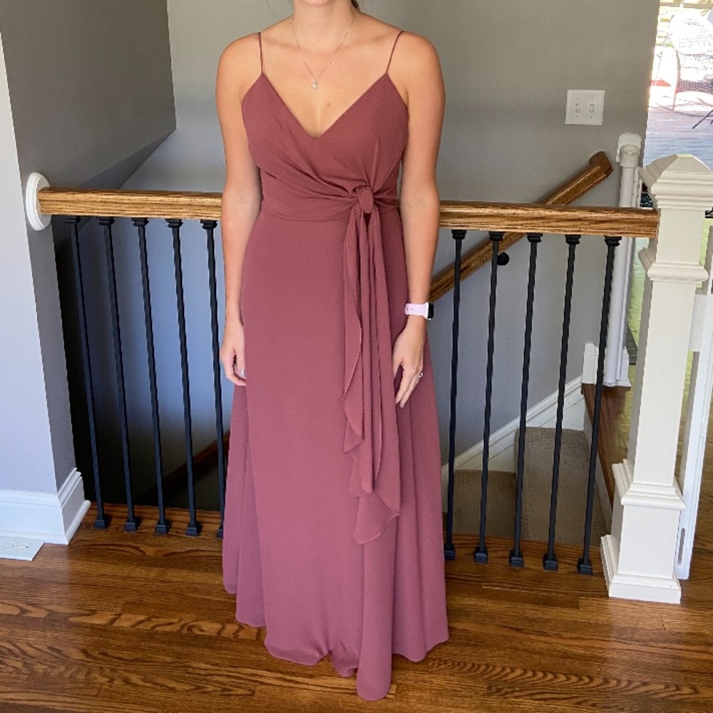 Jenny Yoo Amara Bridesmaid Dress Cinnamon Rose size 6